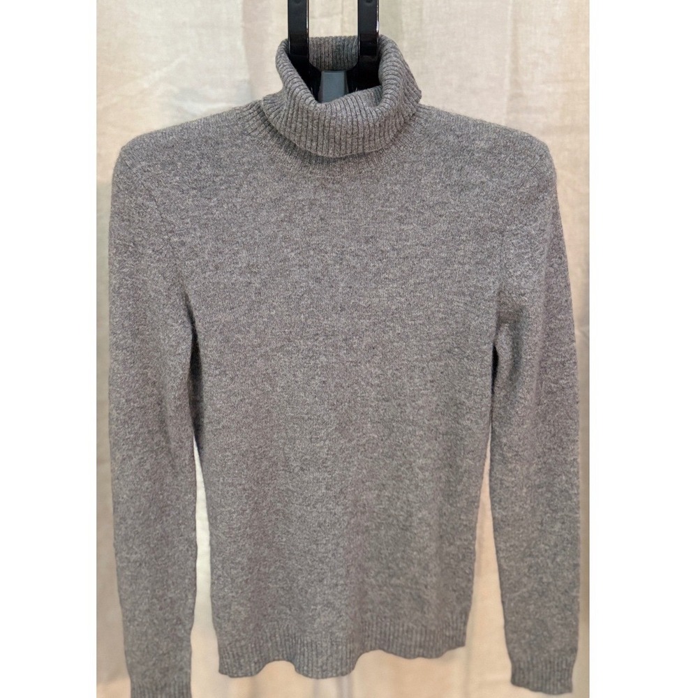 Barneys New York 100% Cashmere Turtleneck Sweater Gray L NWOT